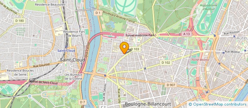 localisation de l'entreprise SCI SIMCAT à BOULOGNE-BILLANCOURT