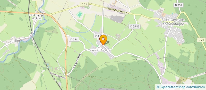 localisation de l'entreprise SCI SIMODE  VANNOZ