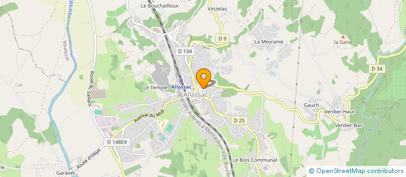 localisation de l'entreprise SCI SIMON & HUGO  ALLASSAC