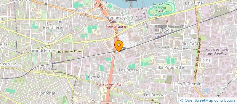 localisation de l'entreprise SCI SIMONETTI MONTAGNON  VILLEURBANNE