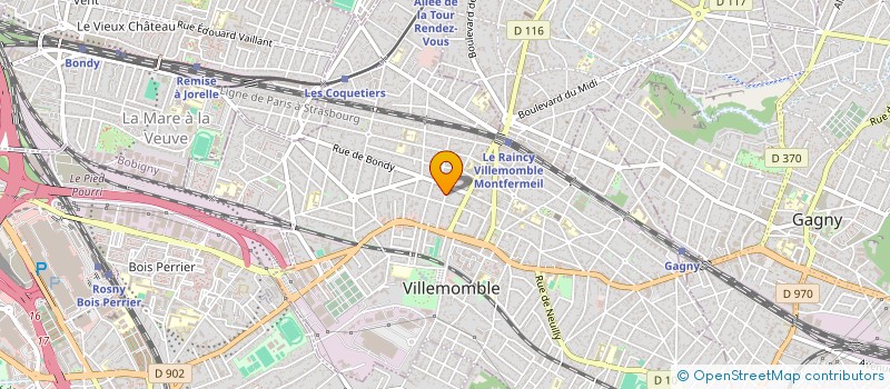 localisation de l'entreprise SCI SIMONNE à VILLEMOMBLE