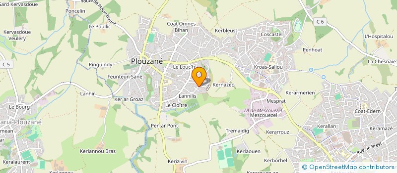 localisation de l'entreprise SCI SIMPO  PLOUZANE