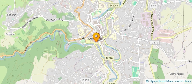localisation de l'entreprise SCI SINECURE à ANNONAY