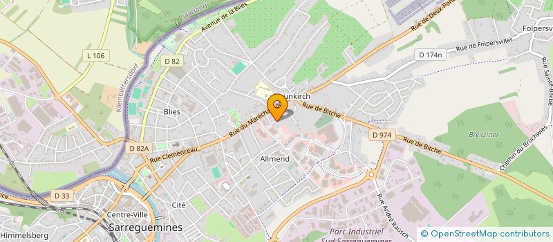 localisation de l'entreprise SCI SINEX à SARREGUEMINES