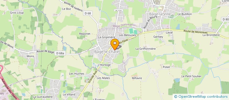 localisation de l'entreprise SCI SINFO  BAGE-LE-CHATEL