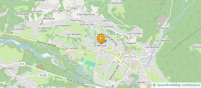 localisation de l'entreprise SCI SIPRO  SAMOENS