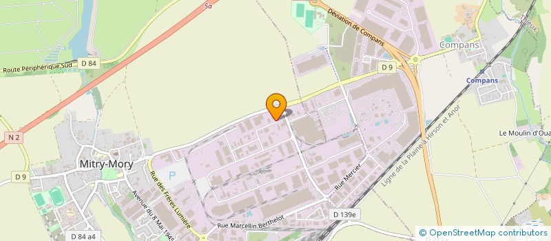 localisation de l'entreprise SCI SIR JAMES  MITRY-MORY