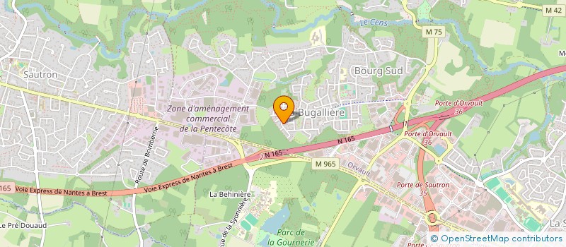 localisation de l'entreprise SCI SIRIUS à ORVAULT