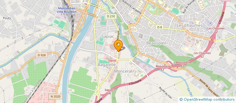 localisation de l'entreprise SCI SISERCA  MONTAUBAN