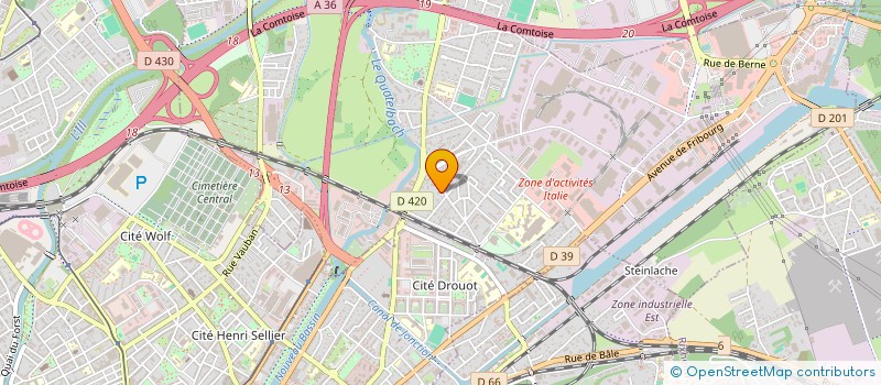 localisation de l'entreprise SCI SISI EXPERT  ILLZACH