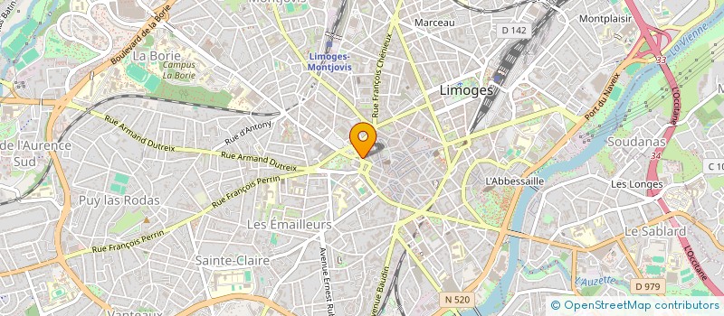 localisation de l'entreprise SCI SISYPHE à LIMOGES