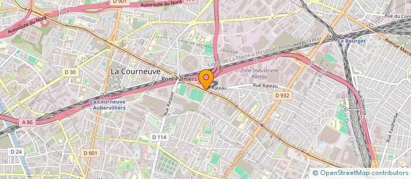 localisation de l'entreprise SCI SIVA INVEST à LA COURNEUVE