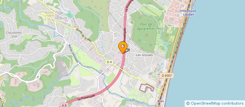 localisation de l'entreprise SCI SIVIA FORMERIE  BIOT