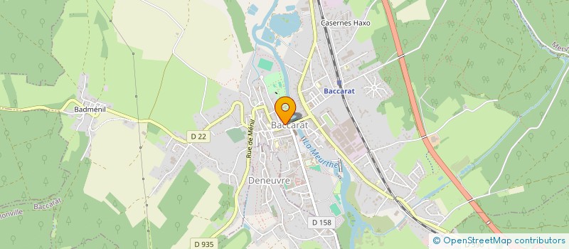 localisation de l'entreprise SCI SIX SENS  BACCARAT