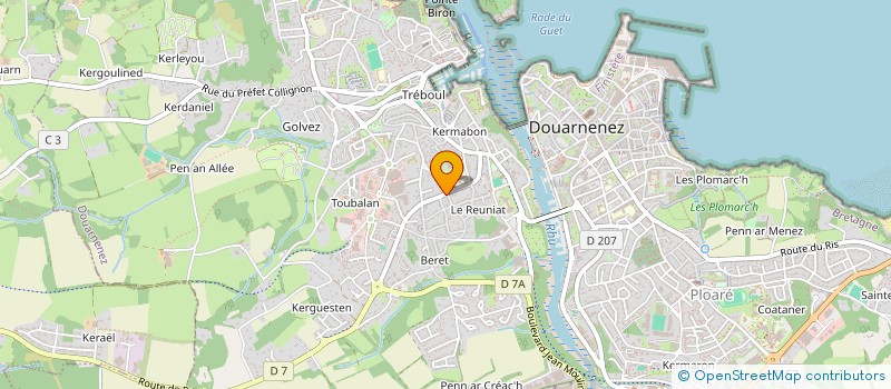 localisation de l'entreprise SCI SJ29  DOUARNENEZ