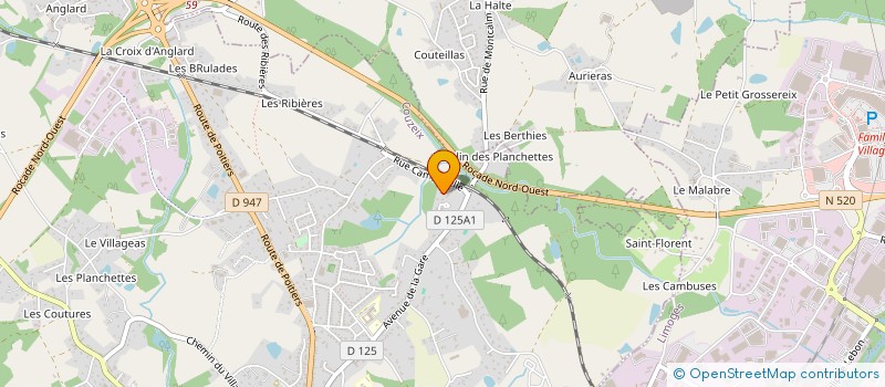 localisation de l'entreprise SCI SJB IMMO à COUZEIX