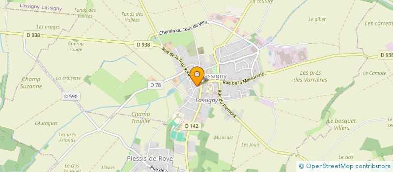 localisation de l'entreprise SCI SJBPR  LASSIGNY