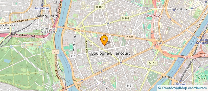 localisation de l'entreprise SCI SJMCC à BOULOGNE-BILLANCOURT