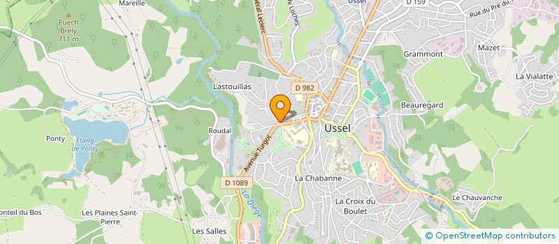 localisation de l'entreprise SCI SKA à USSEL