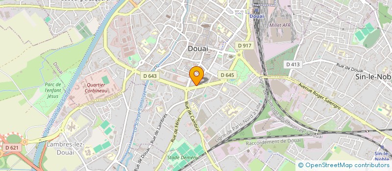 localisation de l'entreprise SCI SKIN 340 à DOUAI