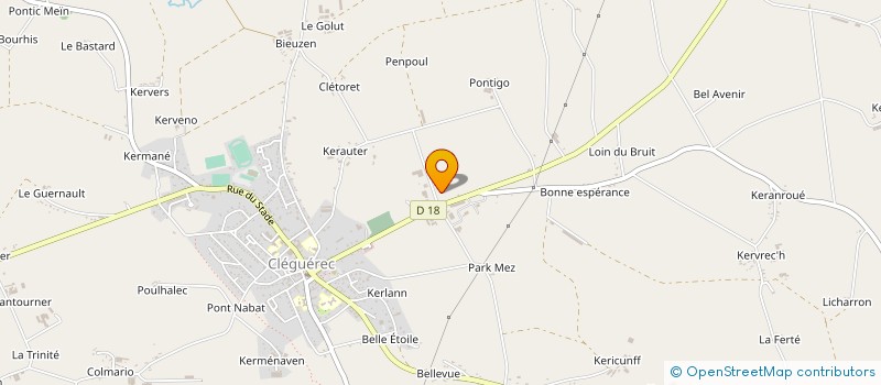 localisation de l'entreprise SCI SL2L  CLEGUEREC