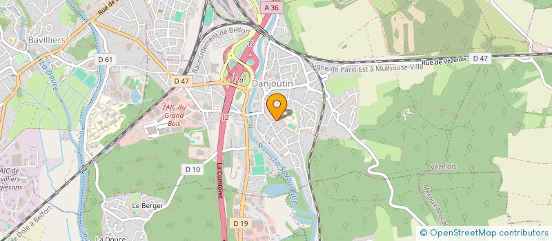 localisation de l'entreprise SCI SLAF à DANJOUTIN