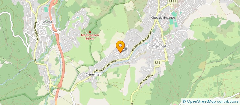 localisation de l'entreprise SCI SLAM  ROMAGNAT