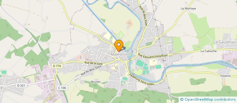 localisation de l'entreprise SCI SLB  MALESTROIT