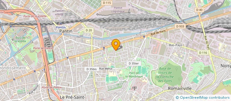 localisation de l'entreprise SCI SLDI  PANTIN