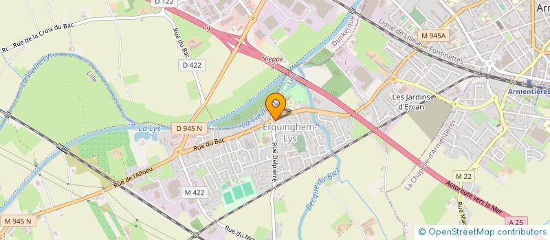 localisation de l'entreprise SCI SLEMBROUCK JACQUES ET YANN  ERQUINGHEM-LYS