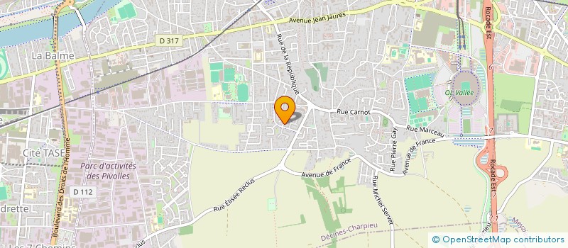 localisation de l'entreprise SCI SLFD  DECINES-CHARPIEU