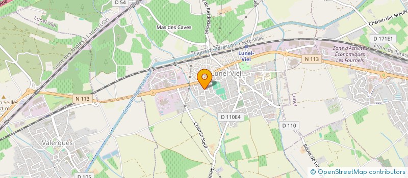 localisation de l'entreprise SCI SLICARD  LUNEL-VIEL