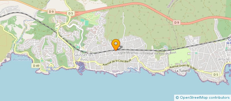 localisation de l'entreprise SCI SLK  SAUSSET-LES-PINS