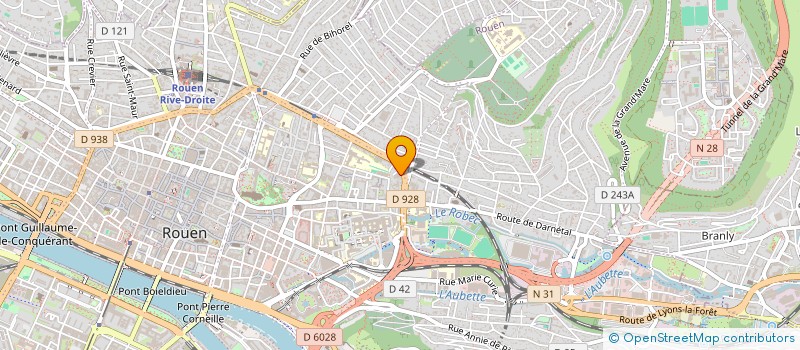 localisation de l'entreprise SCI SLX à ROUEN