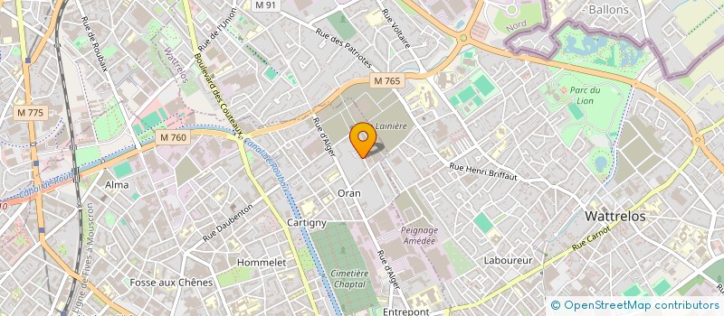 localisation de l'entreprise SCI SM  ROUBAIX