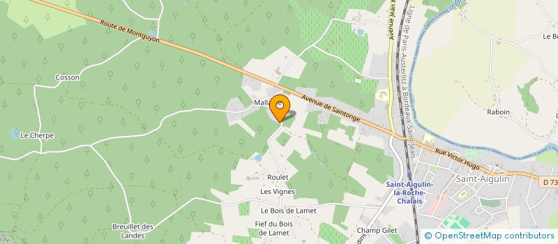 localisation de l'entreprise SCI SM  SAINT-AIGULIN