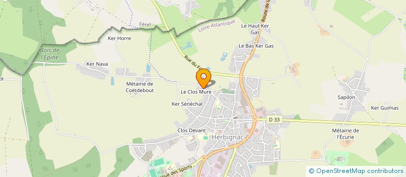 localisation de l'entreprise SCI SMH à HERBIGNAC