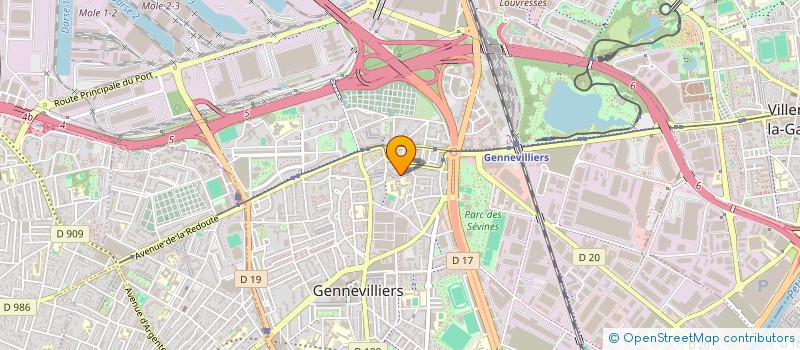 localisation de l'entreprise SCI SMILA à GENNEVILLIERS