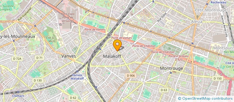 localisation de l'entreprise SCI SMP PLAGNE  MALAKOFF