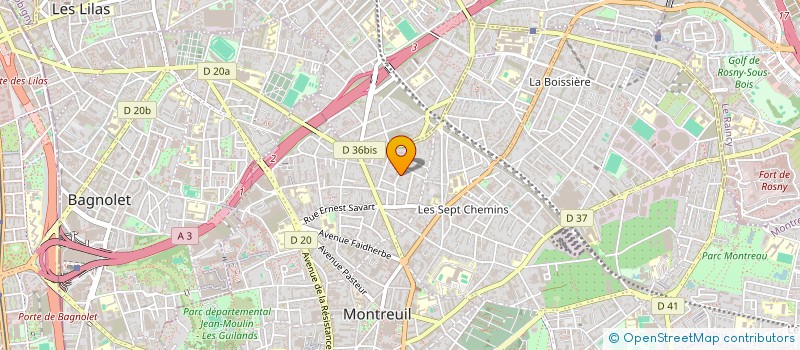 localisation de l'entreprise SCI SNP CAP HORN CHAMPS-SUR-MARNE  MONTREUIL