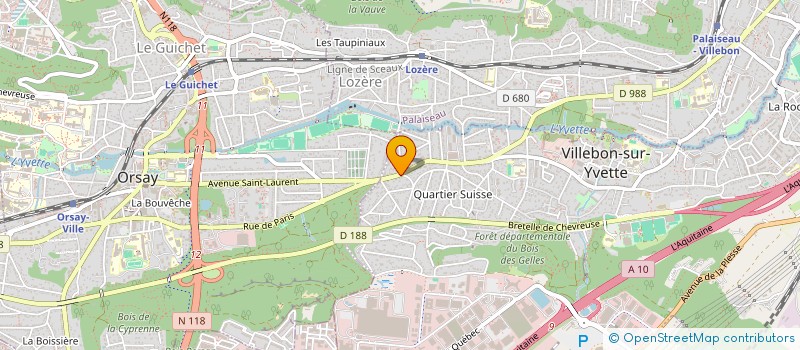 localisation de l'entreprise SCI SNTD IMMO  VILLEBON-SUR-YVETTE