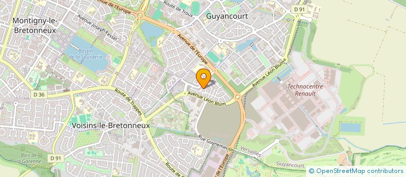 localisation de l'entreprise SCI SOBAT  GUYANCOURT