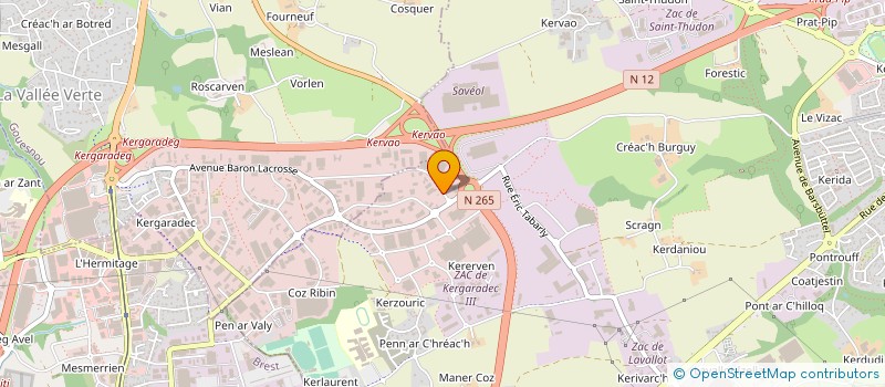 localisation de l'entreprise SCI SOBIZIM  GUIPAVAS