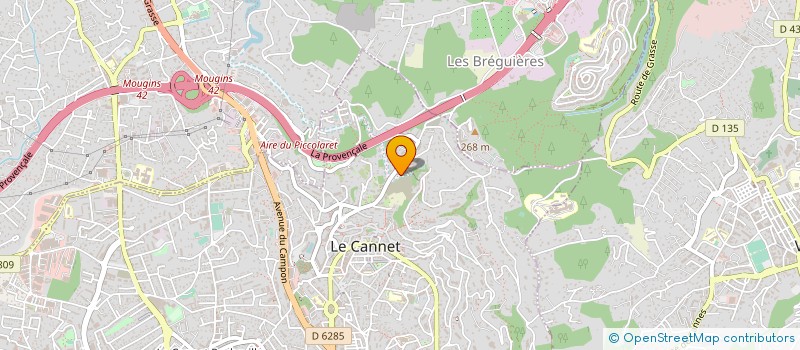 localisation de l'entreprise SCI SOBRIMAT à LE CANNET