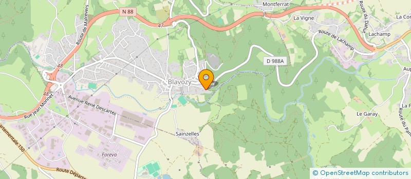 localisation de l'entreprise SCI SOCA  BLAVOZY