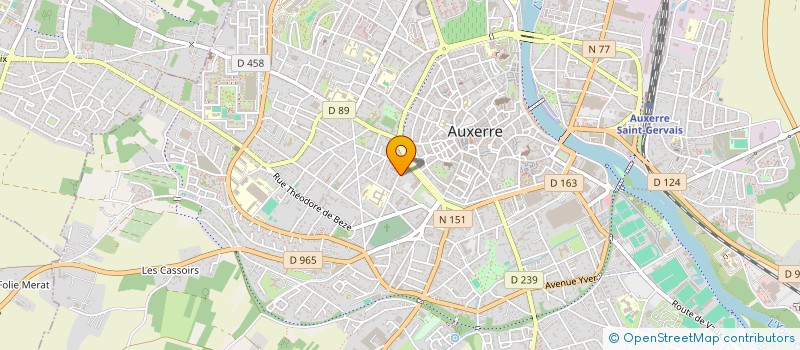 localisation de l'entreprise SCI SOCABA à AUXERRE