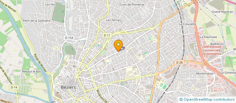 localisation de l'entreprise SCI SOCARD  BEZIERS