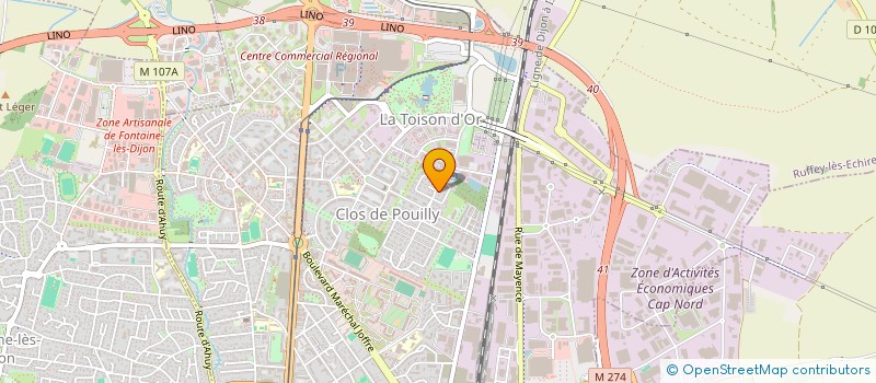 localisation de l'entreprise SCI SOCIETE HOTELIERE DE COUCHEY à DIJON