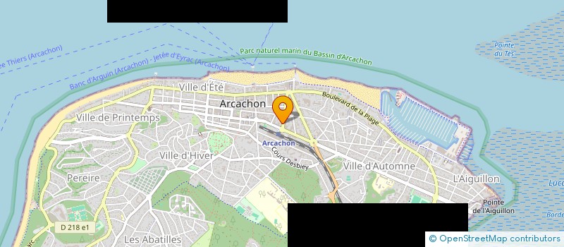 localisation de l'entreprise SCI SOCIMO  ARCACHON