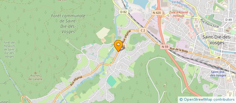 localisation de l'entreprise SCI SOCIPEG à SAINT-DIE-DES-VOSGES